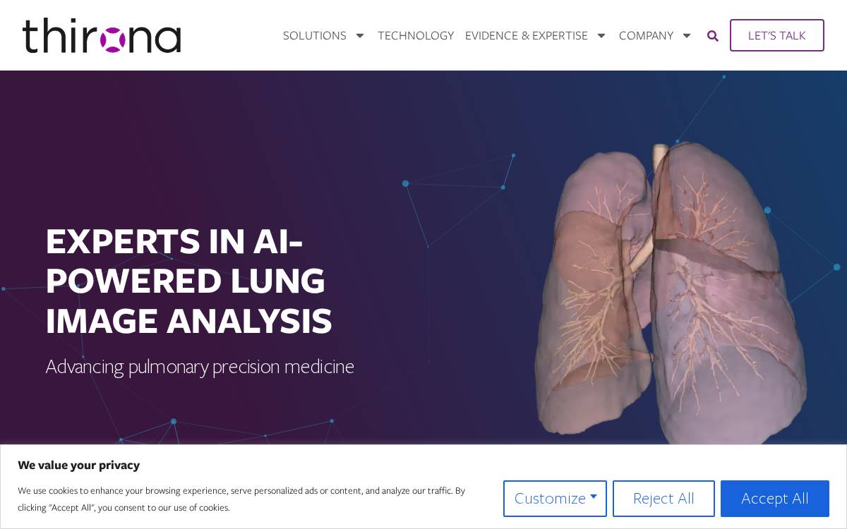 Thirona website preview