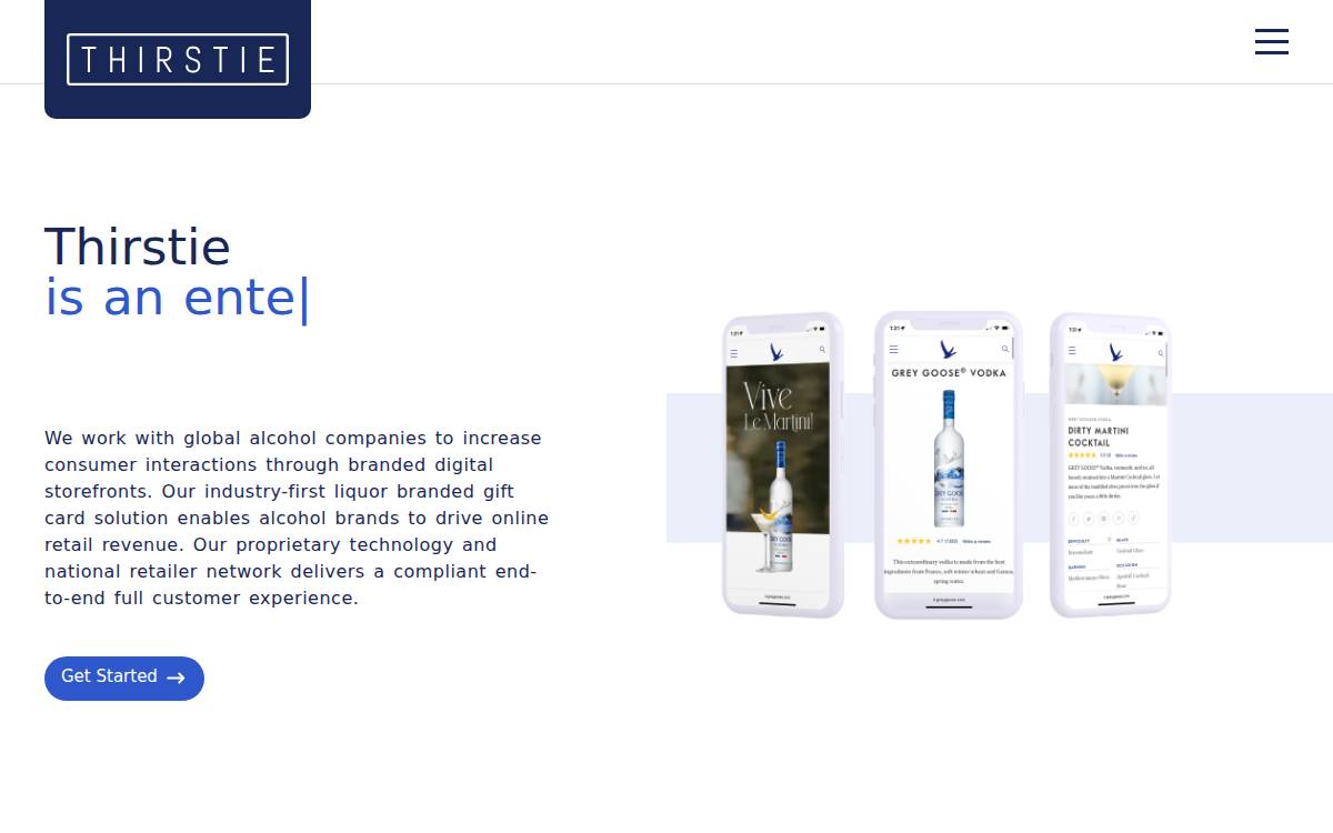 Thirstie website preview