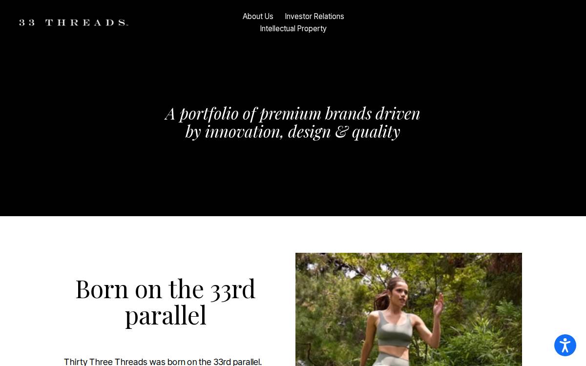 Thirty Three Threads website preview