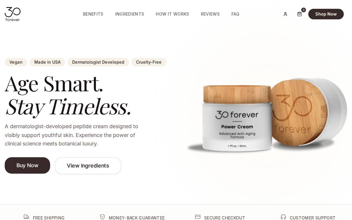 Thirtyforever website preview