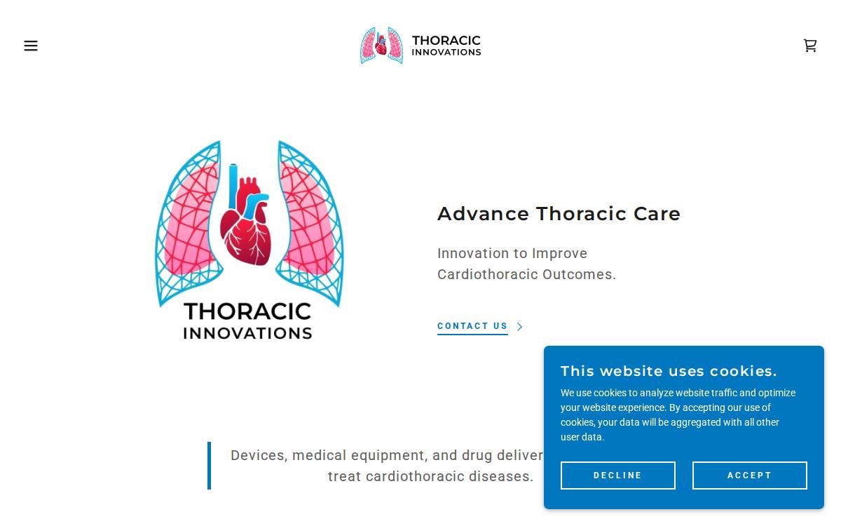 Thoracic Innovations website preview