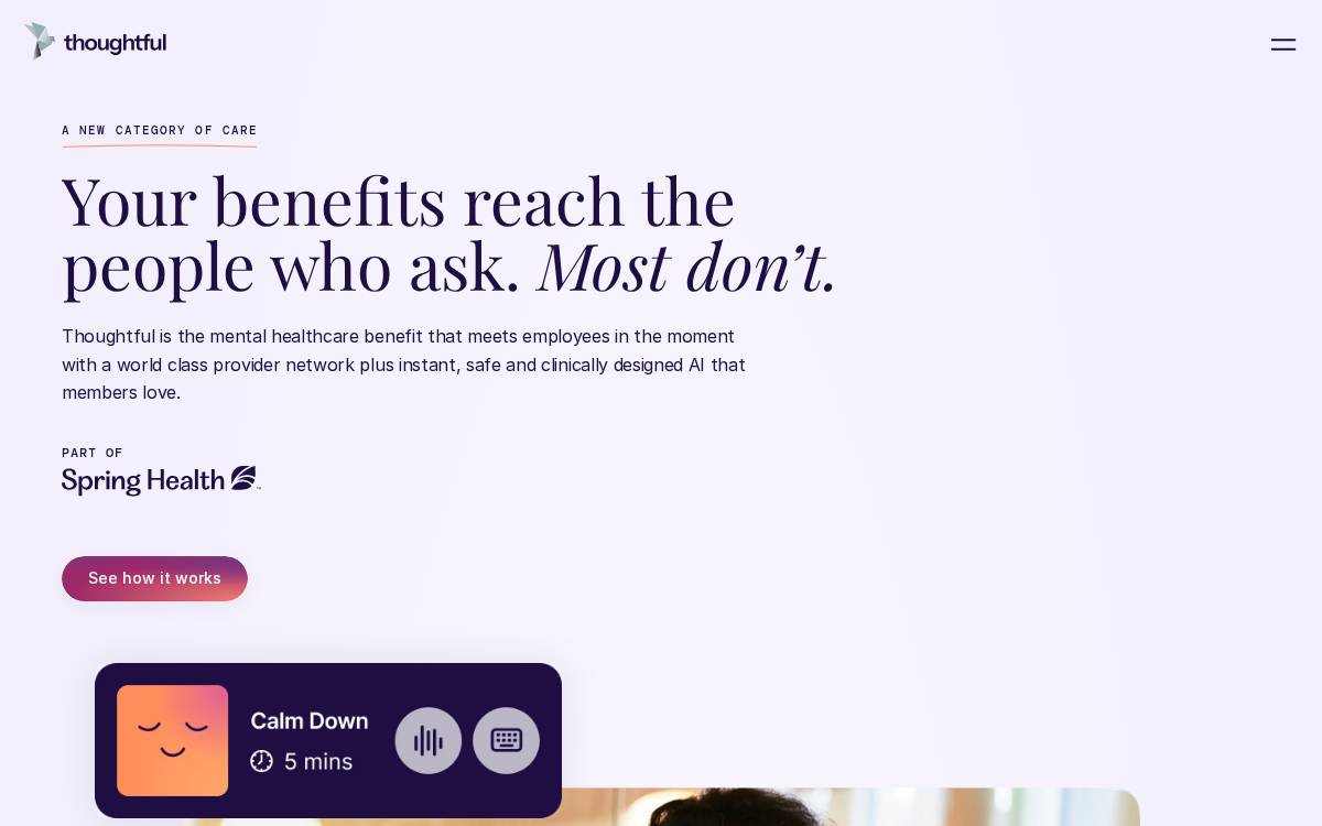 Thoughtful website preview