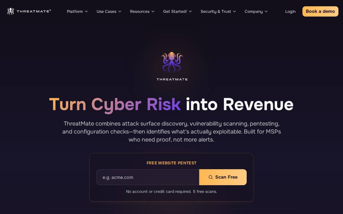 ThreatMate website preview