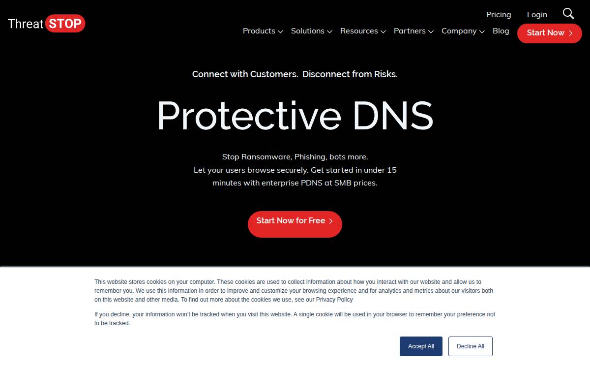 ThreatSTOP website preview