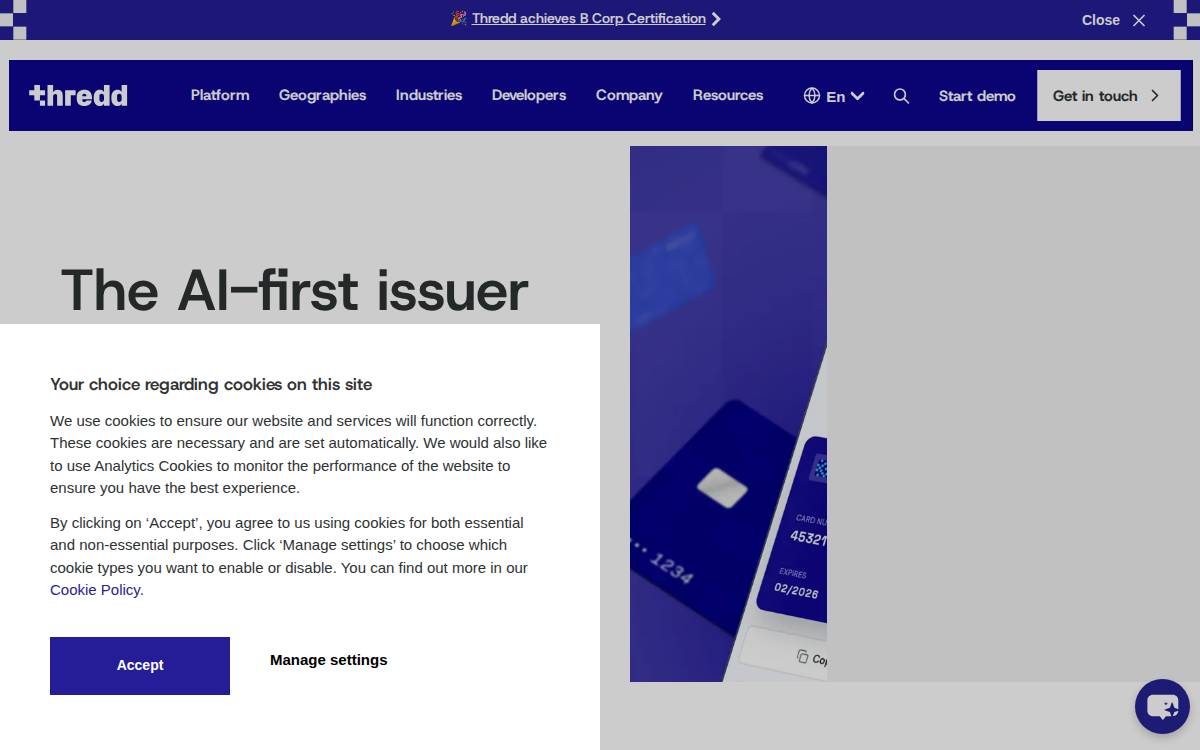 Thredd website preview