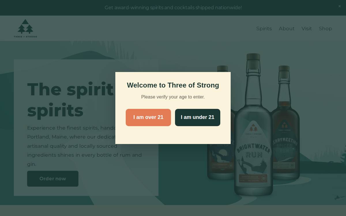Three of Strong website preview