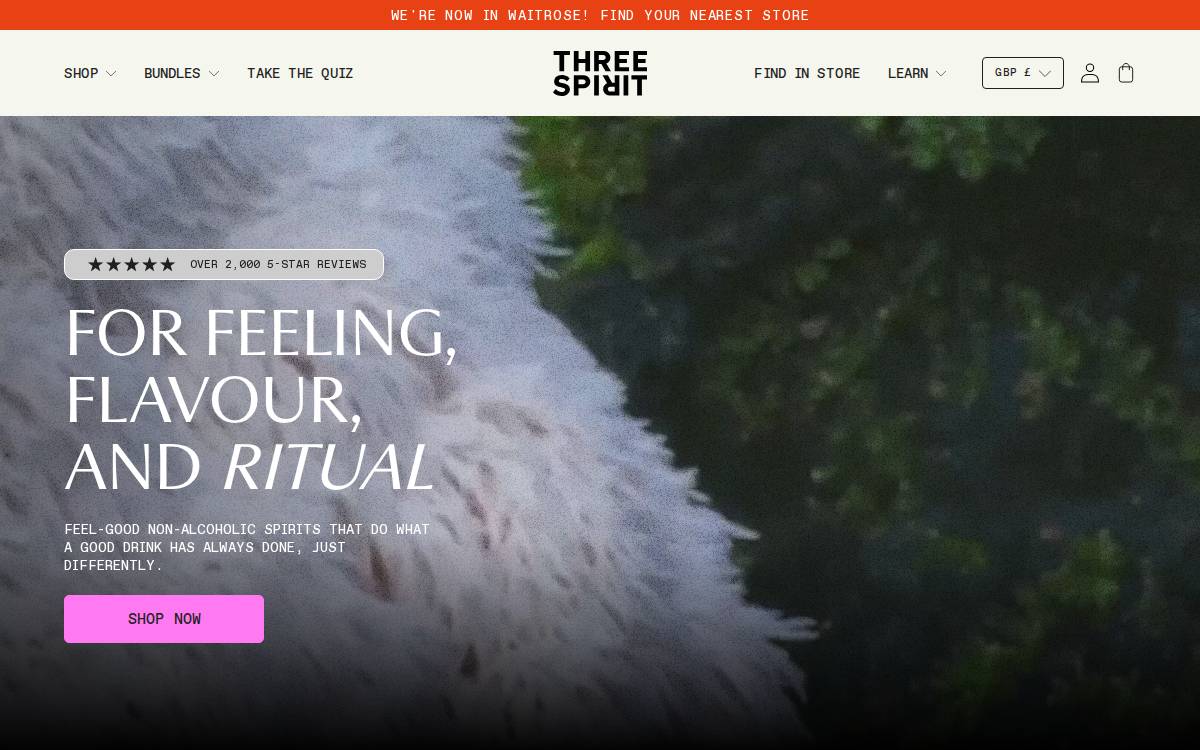 Three Spirit website preview