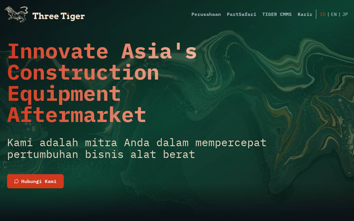 Three Tiger website preview