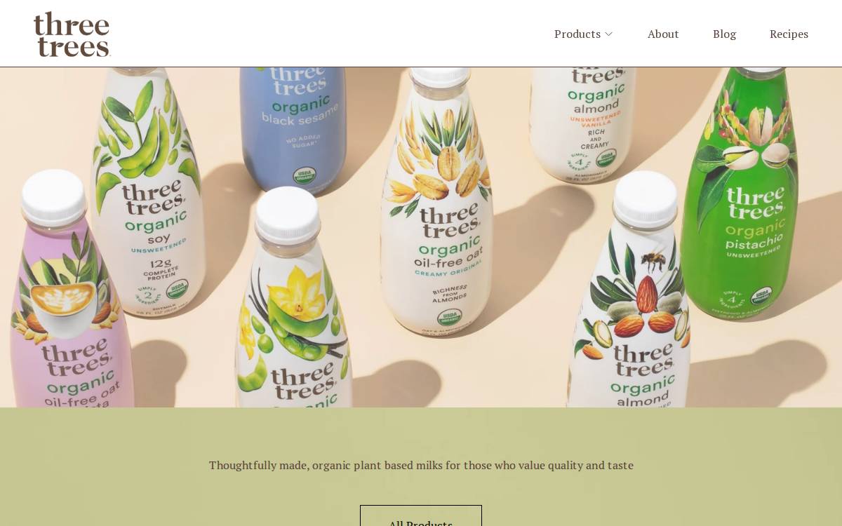 Three Trees Foods website preview