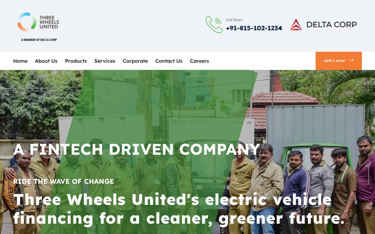Three Wheels United website preview