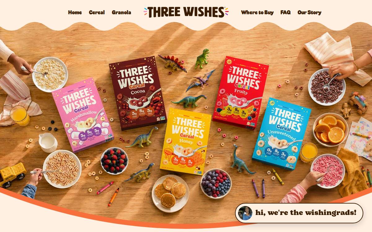 Three Wishes website preview