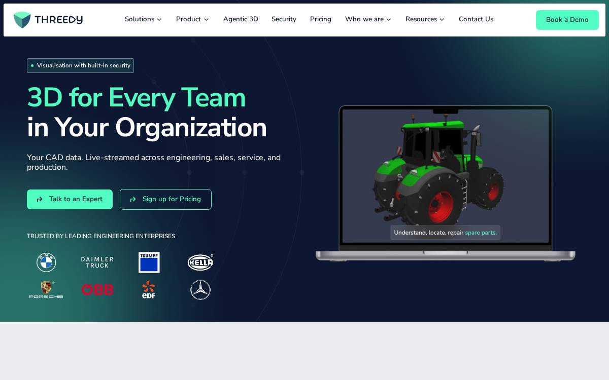 Threedy website preview
