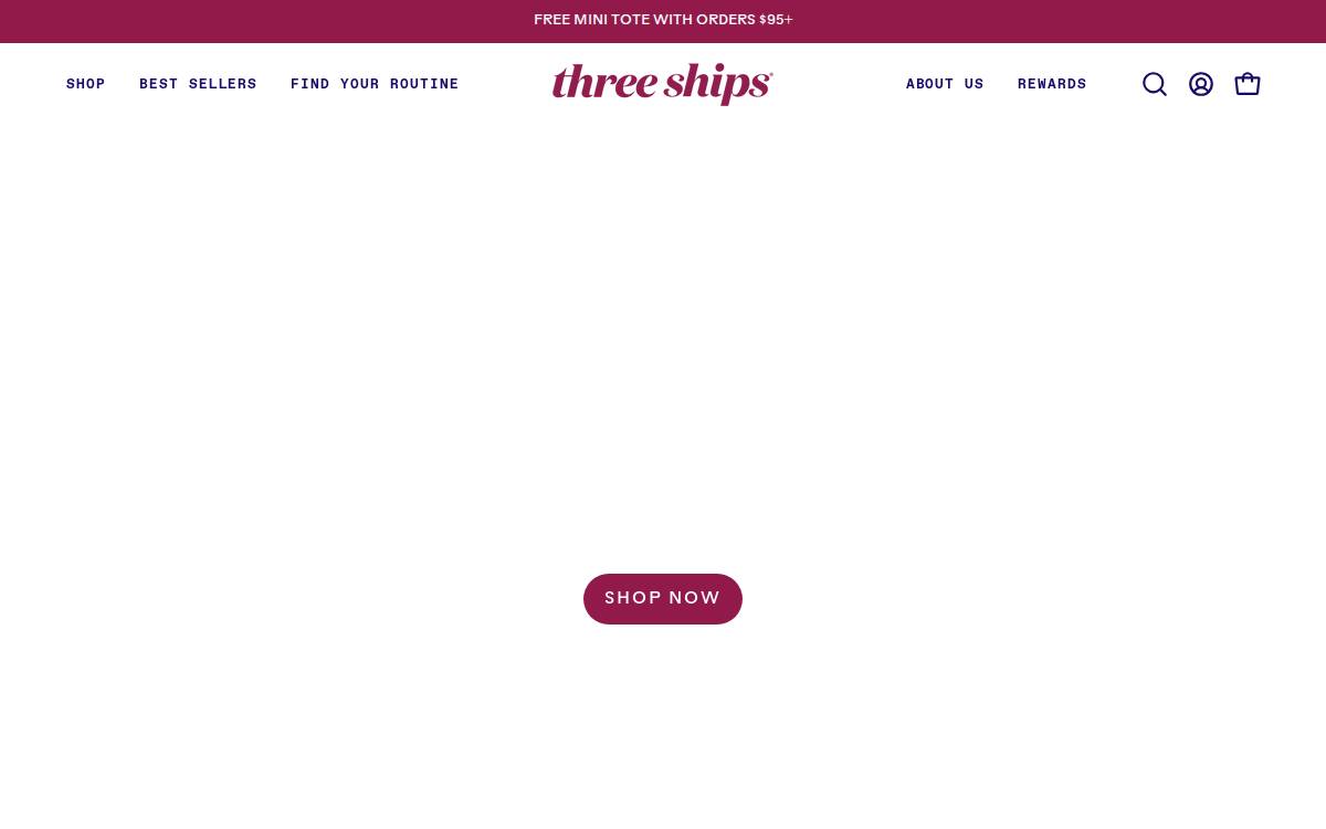 Threeshipsbeauty website preview