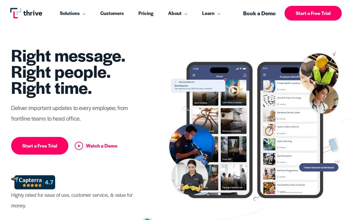 Thrive website preview