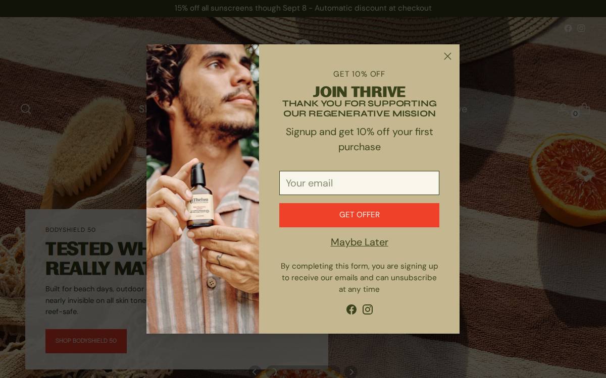 Thrivecare website preview