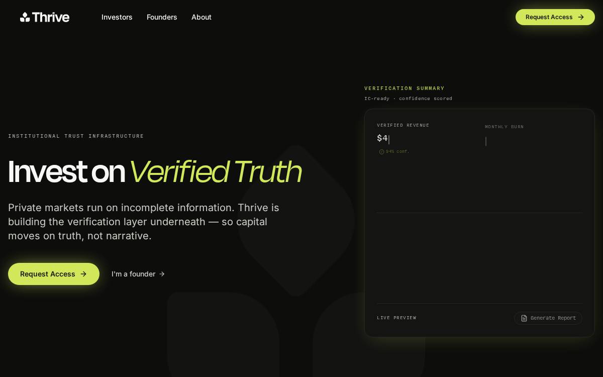 ThriveCoin website preview