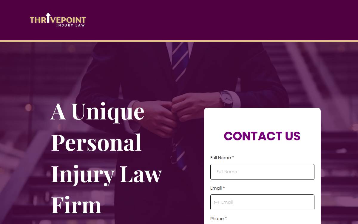 ThrivePoint Injury Law website preview