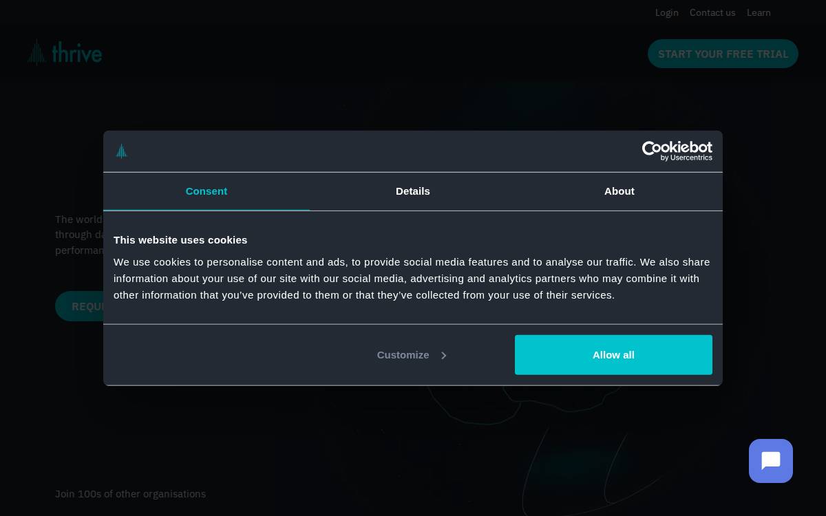 Thrivetech website preview