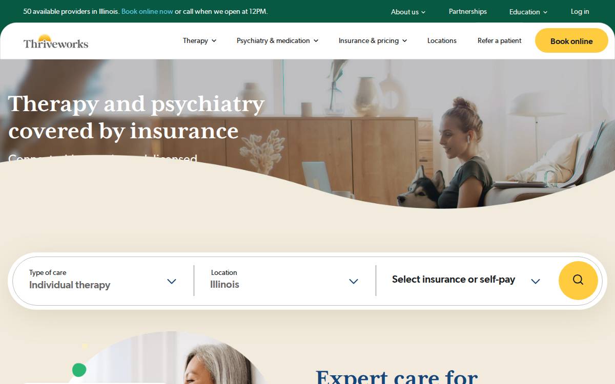 Thriveworks website preview