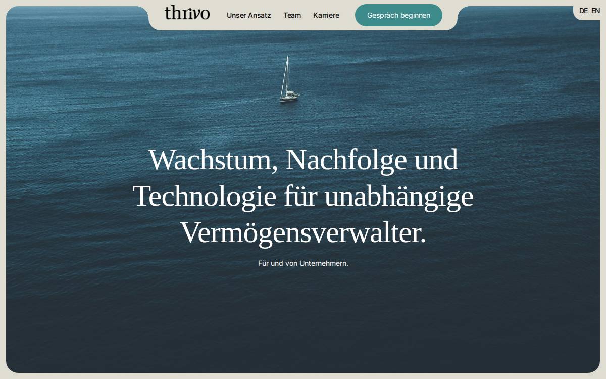 Thrivo Wealth website preview