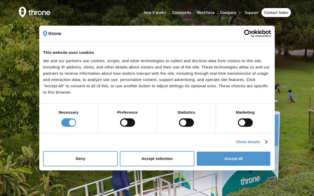 Throne Labs website preview