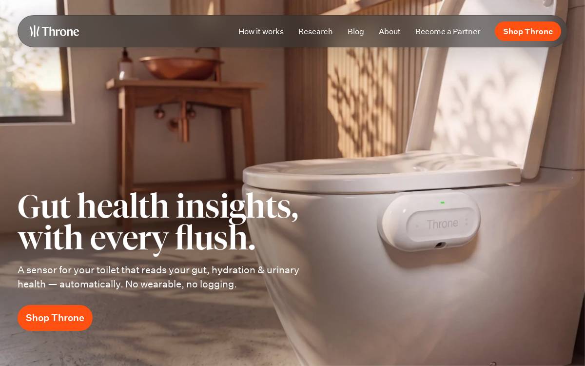 Throne website preview