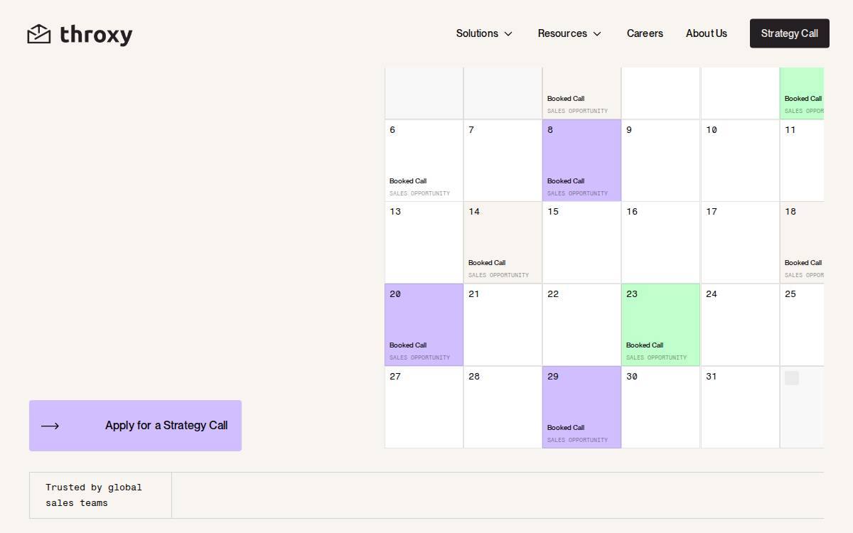 throxy website preview