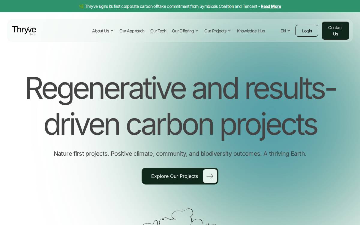 Thryve.Earth website preview