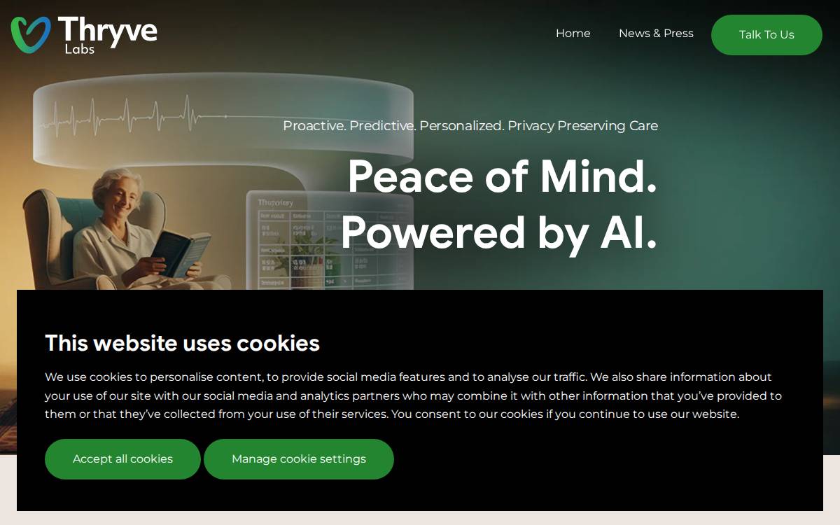 Thryvelabs website preview