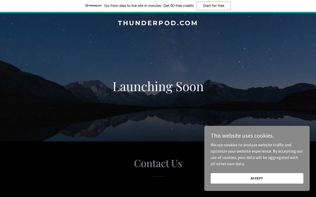 Thunderpod website preview