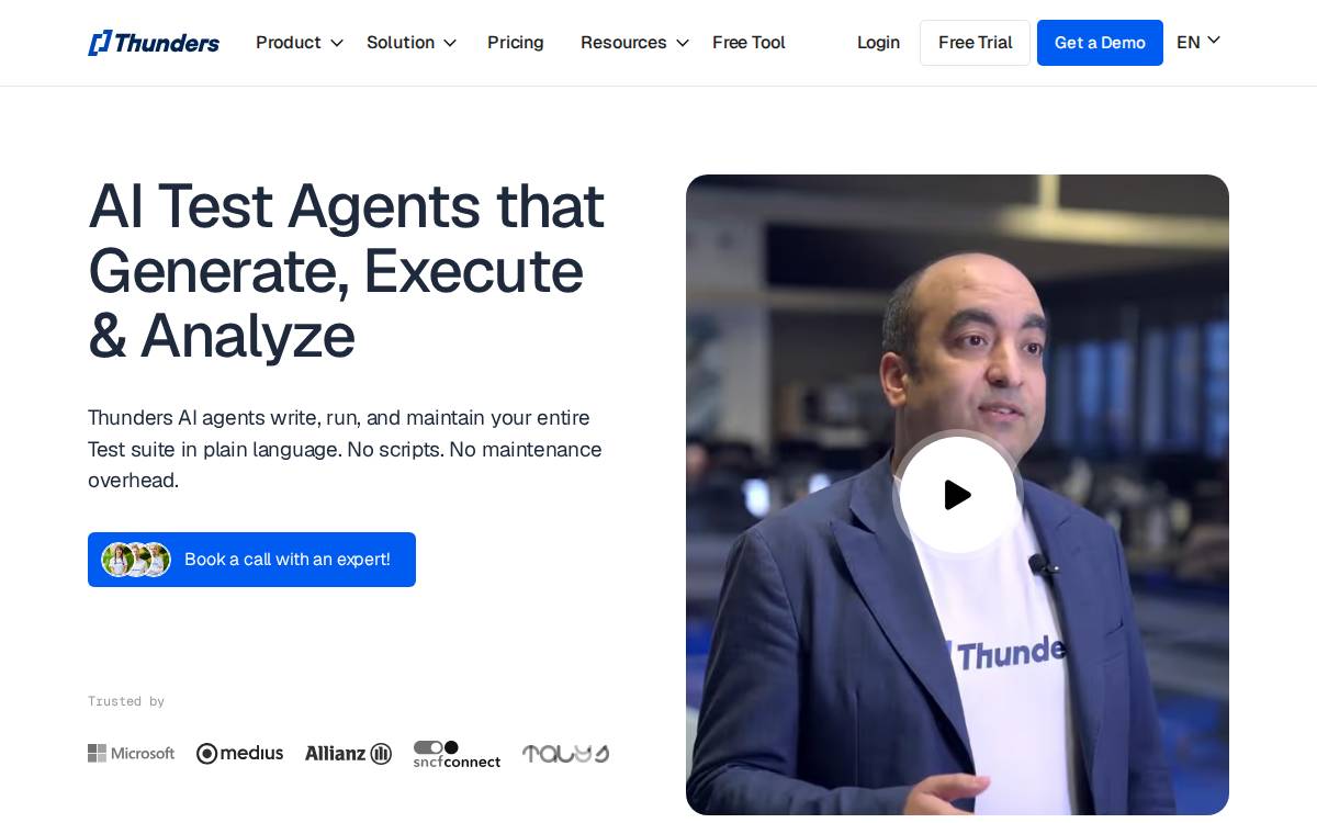 Thunders website preview