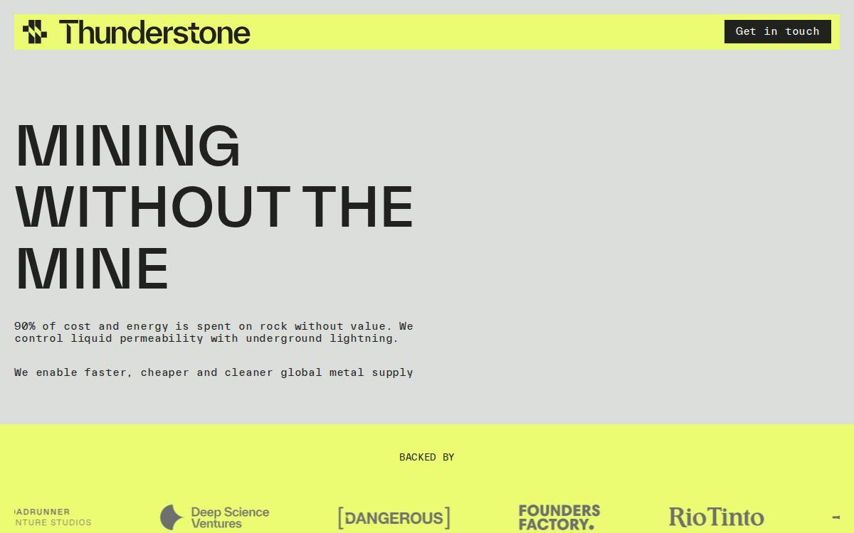 Thunderstone website preview