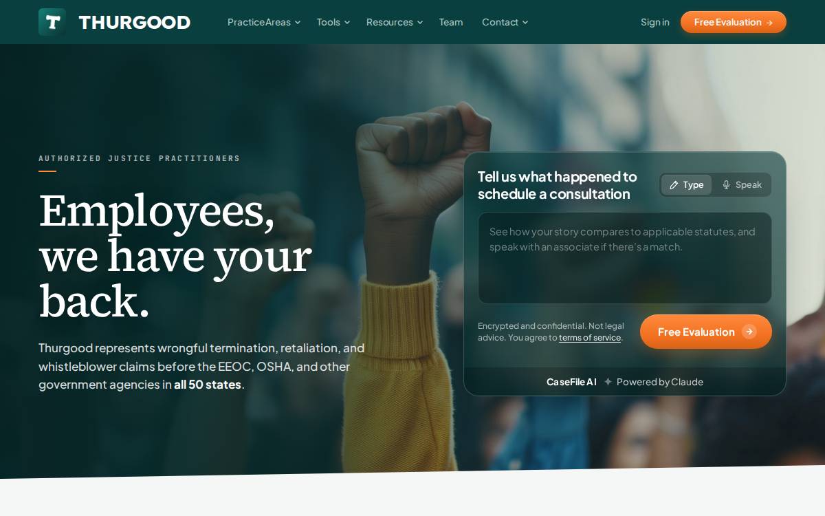 Thurgood website preview