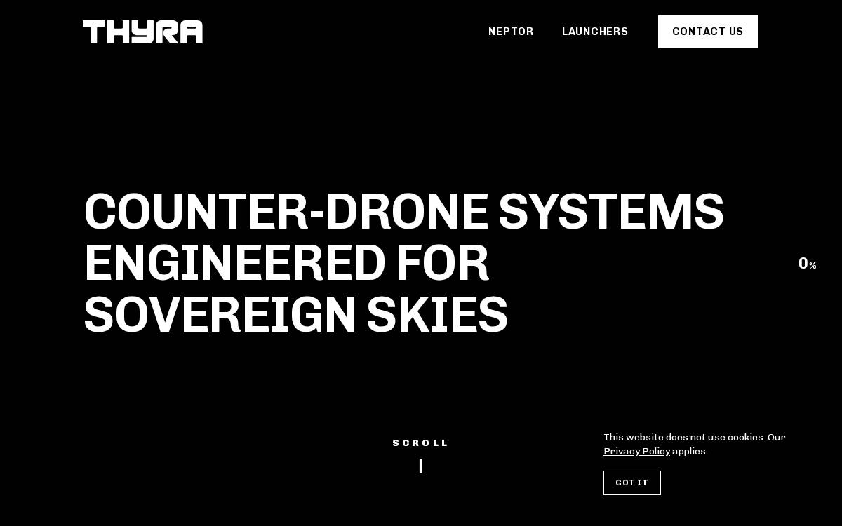 Thyra website preview