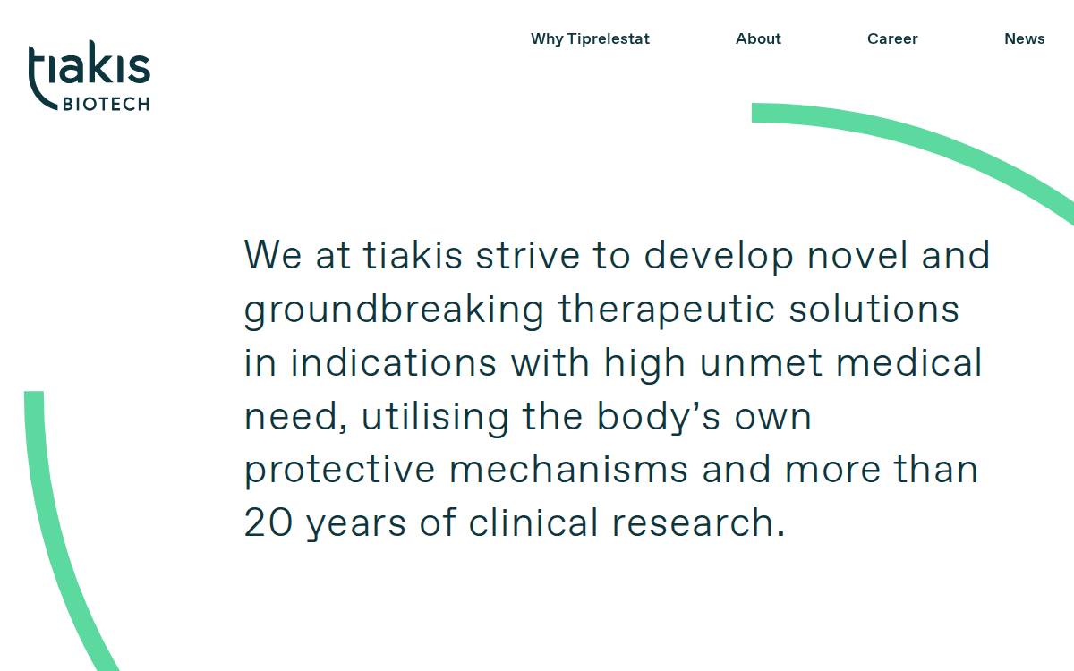 Tiakis Biotech website preview