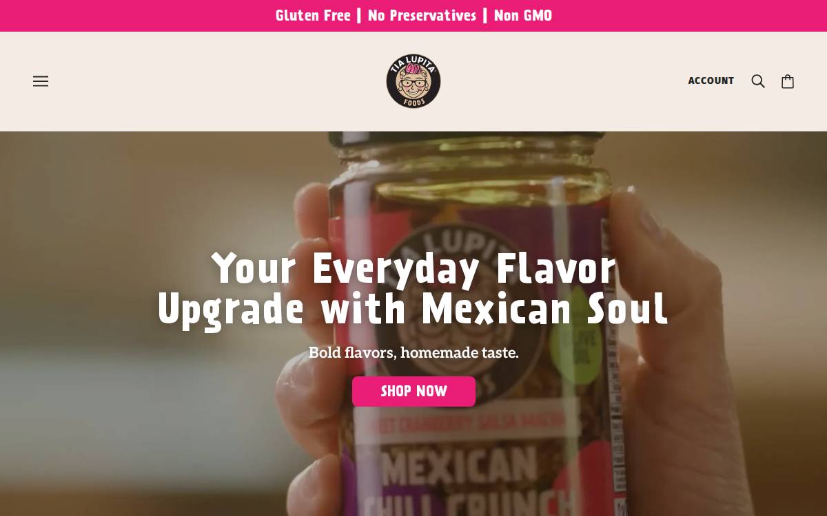 Tia Lupita Foods website preview