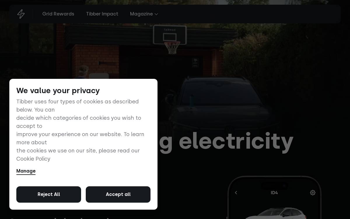 Tibber website preview