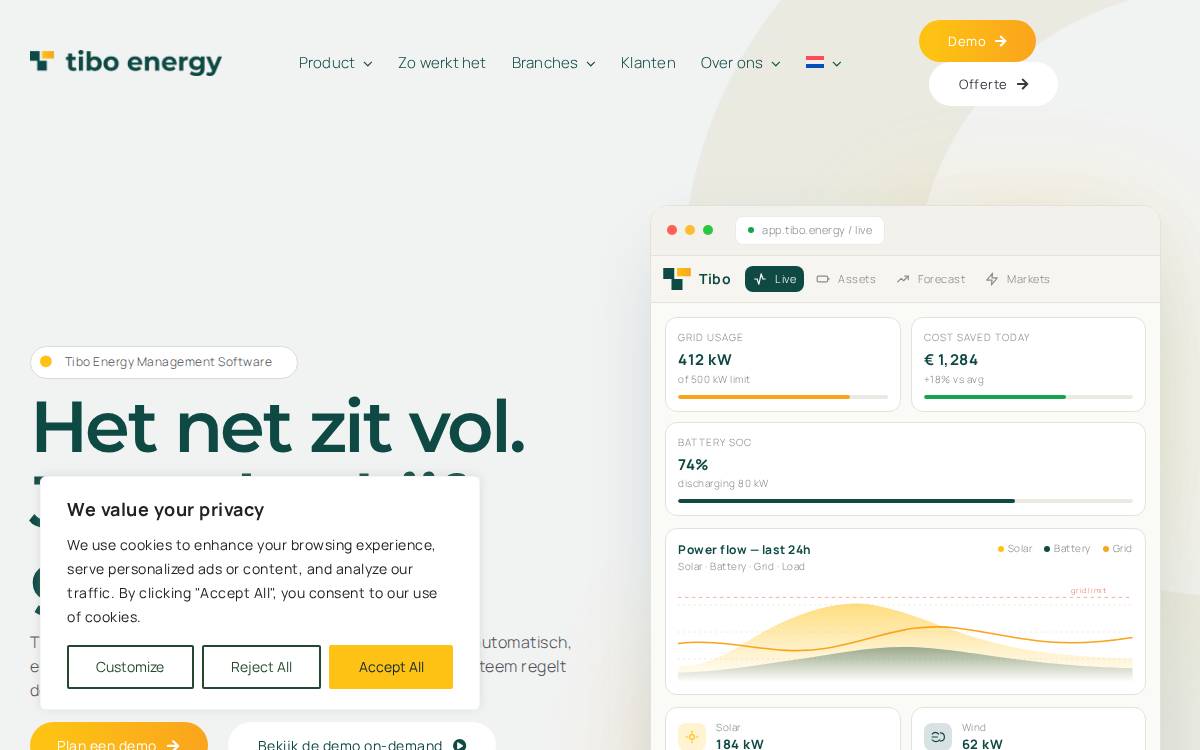 Tibo website preview