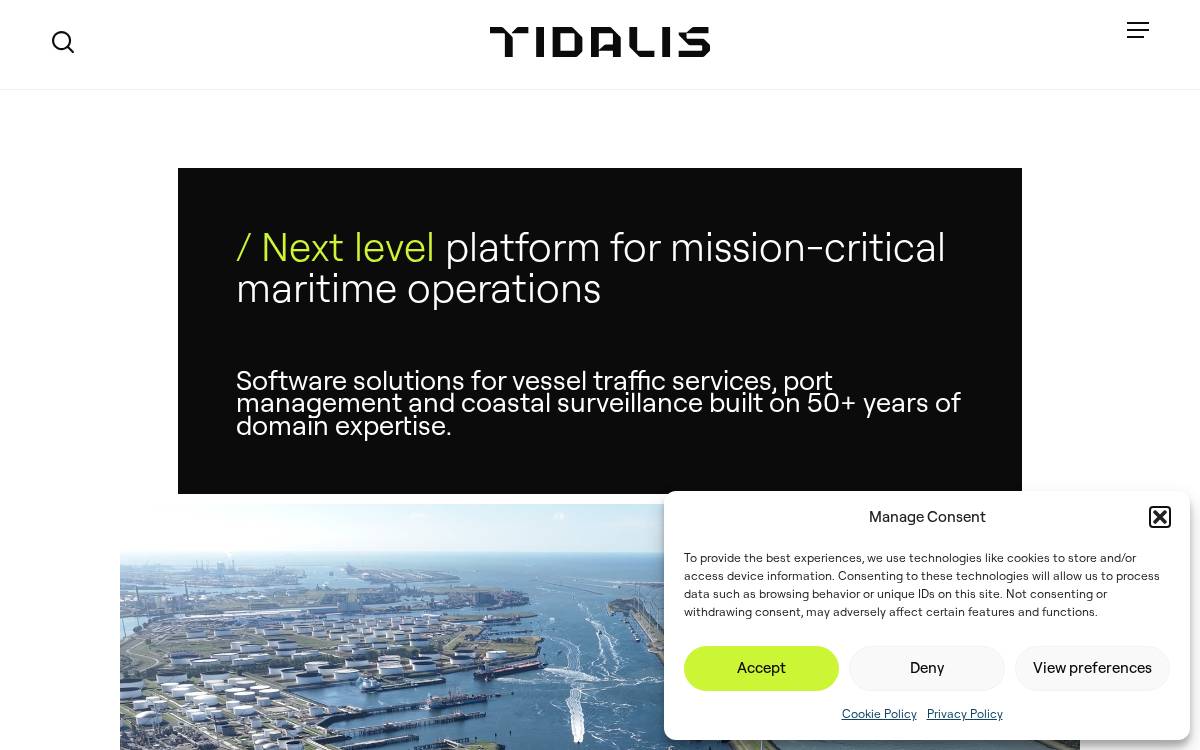 Tidalis website preview