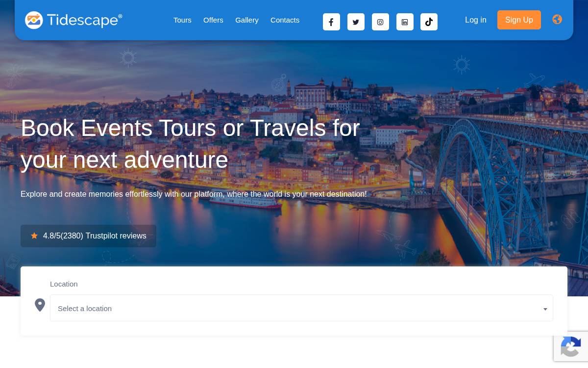 Tidescape website preview