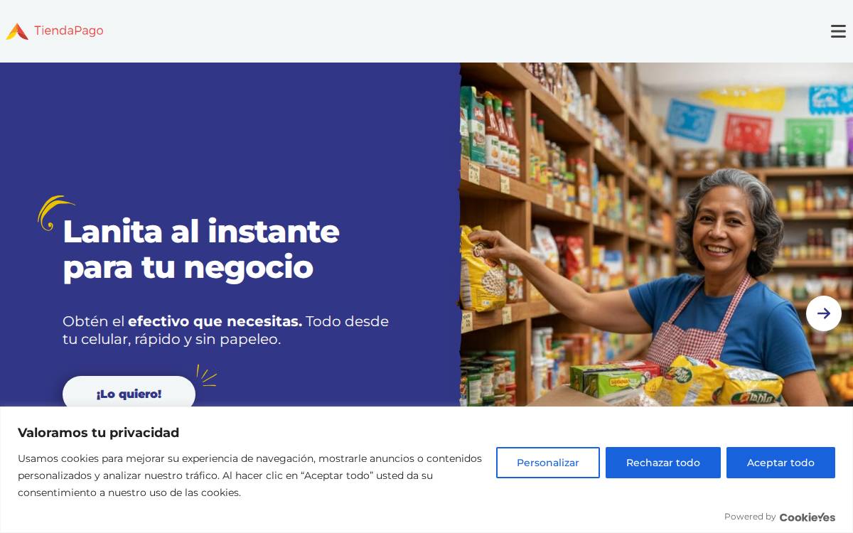 Tienda Pago website preview