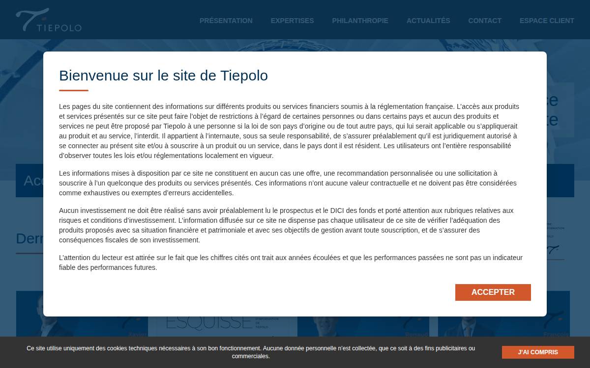 Tiepolo website preview