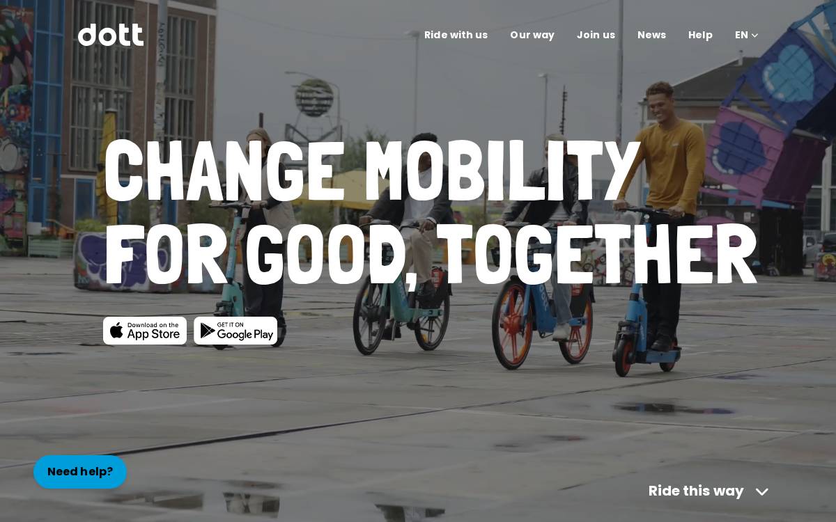 TIER Mobility website preview