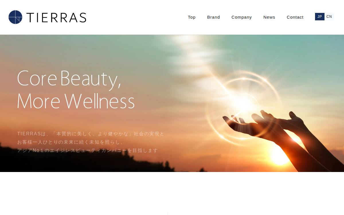 Tierras website preview