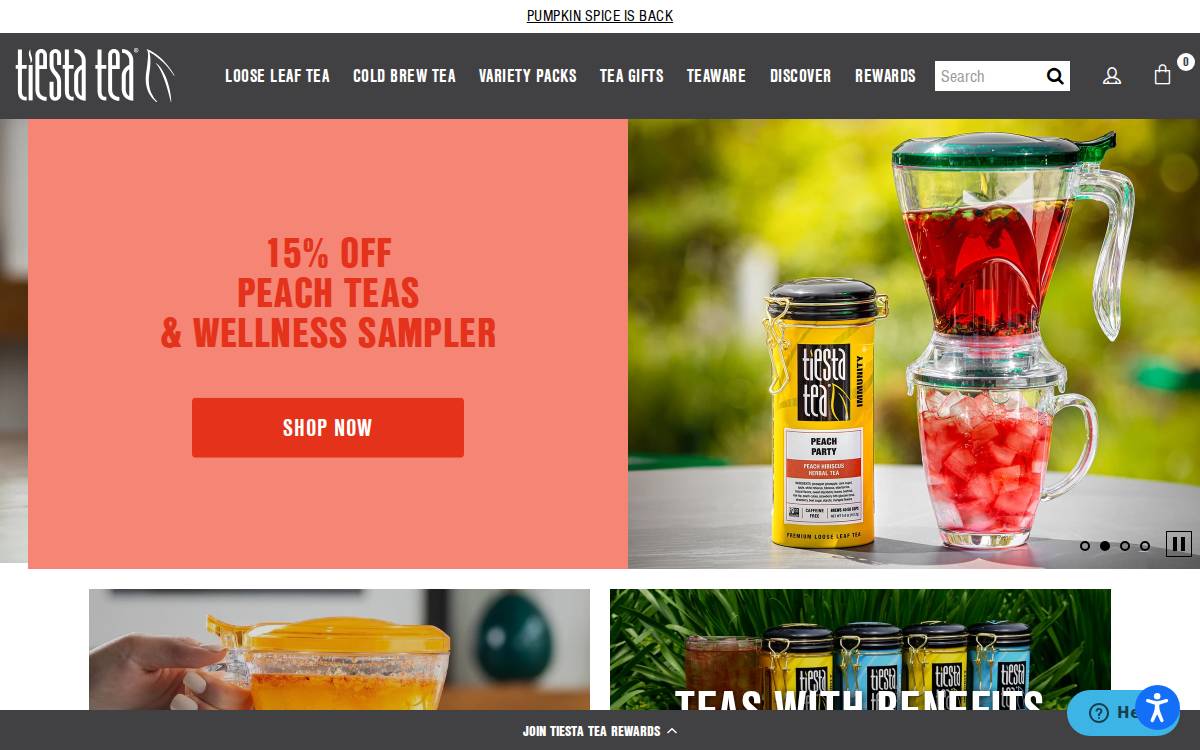 Tiesta TEA website preview