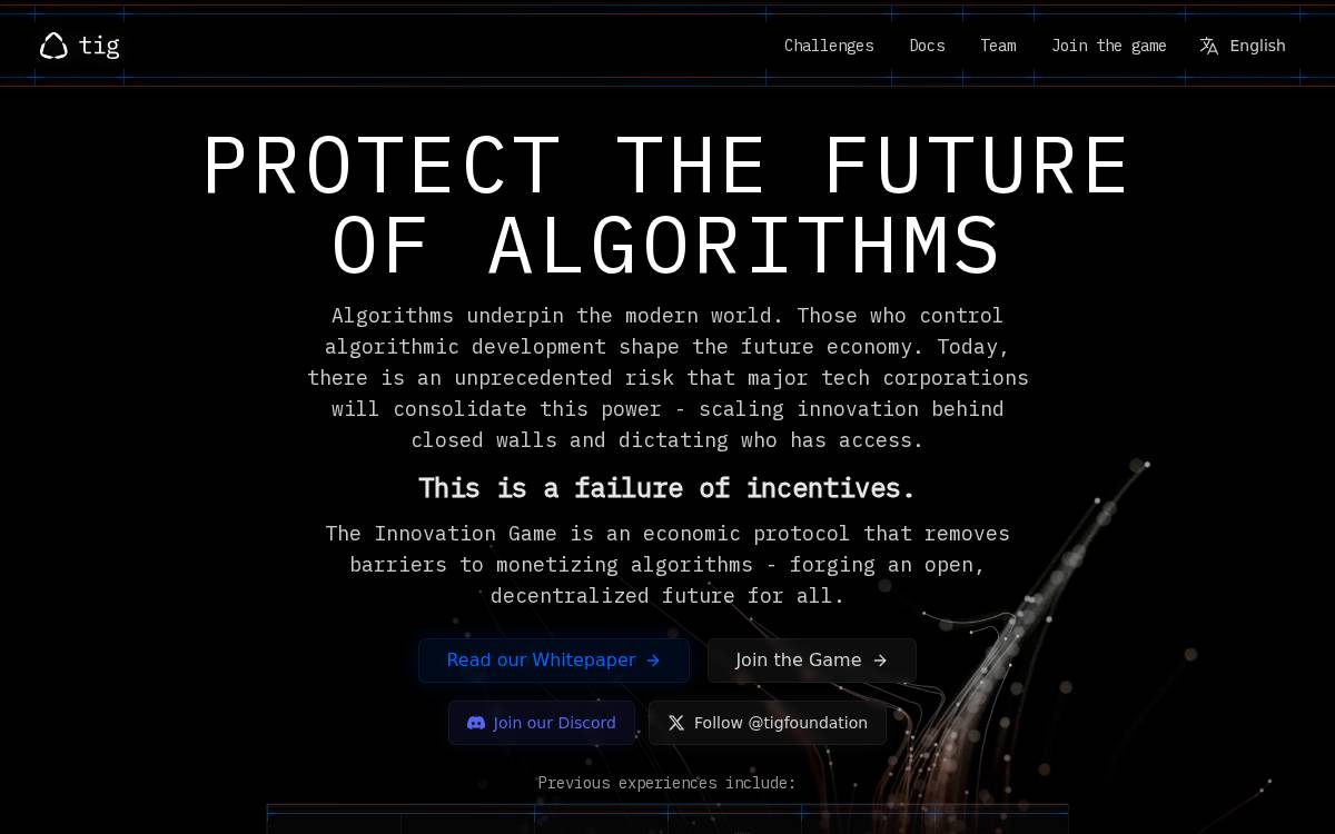 TIG website preview