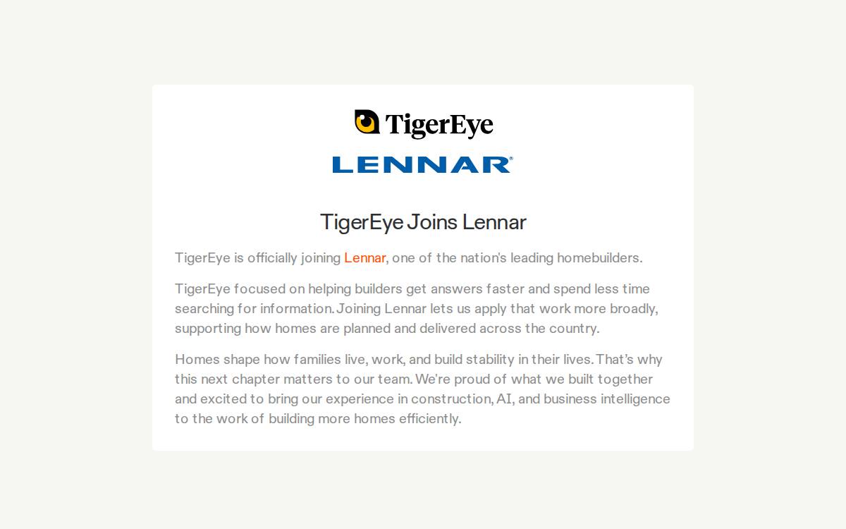 TigerEye website preview