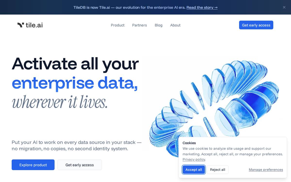 Tile website preview