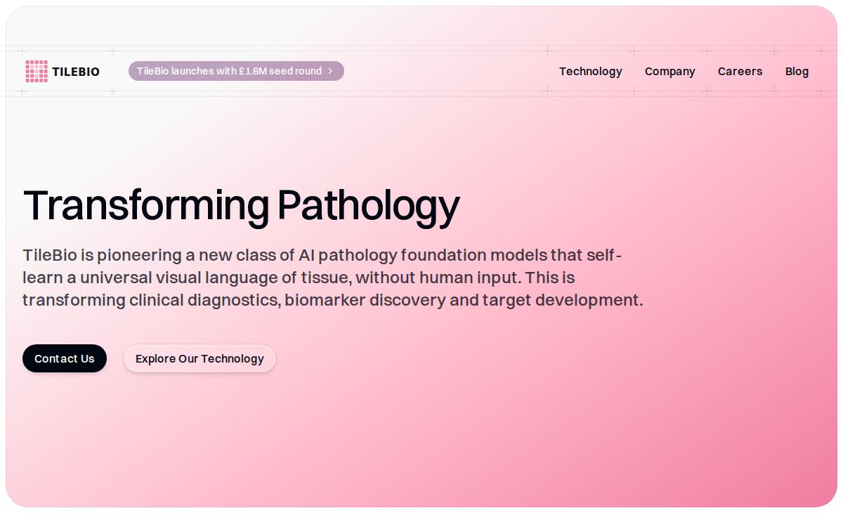 TileBio website preview