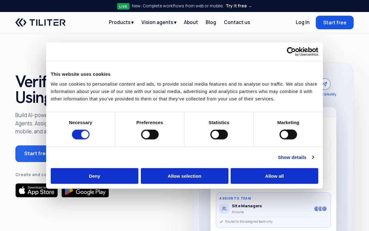 Tiliter website preview